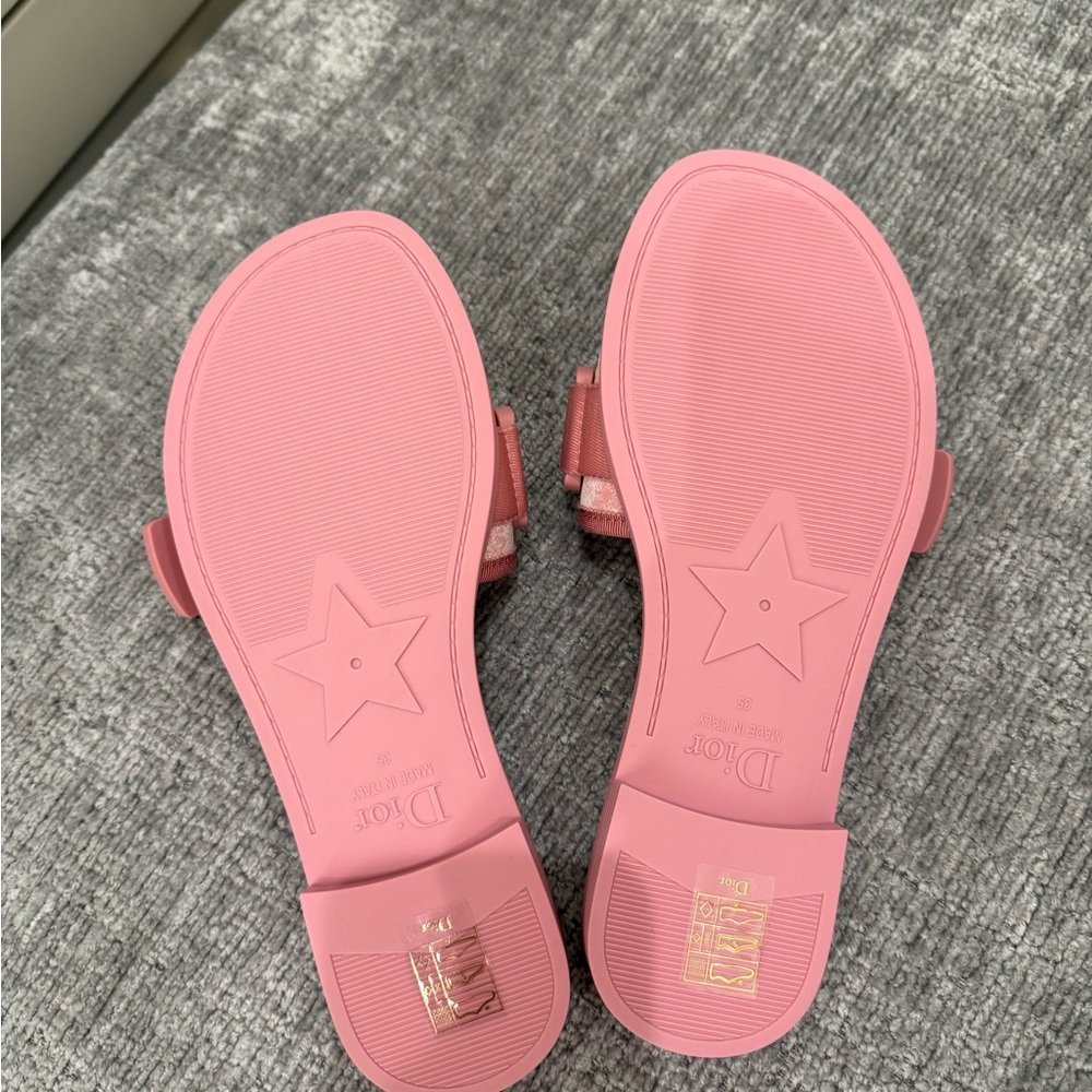 Christian Dior Pink Slide Sandals - Picture 7 of 9